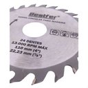 Ver imagem 2 de Disco Corte 24 Dentes Serra Circular Madeira MDF Furo 22,23 mm Marceneiro Diâmetro 110m Carpinteiro