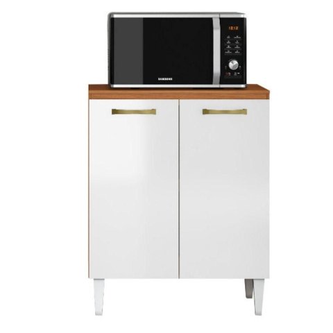 Balcao com Tampo 2p 70 Cm Mdp Atenas Cinamomo Branco Armoveis