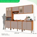 Ver imagem 5 de Cozinha Compacta 5 Peças 13 Portas 2 Gavetas Paris Sallêto Móveis