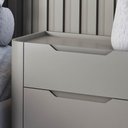 Ver imagem 4 de Mesa de Cabeceira Bend 3 Gavetas Incolar Luna com Pé Preto