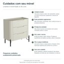 Ver imagem 7 de Mesa de Cabeceira Bend 3 Gavetas Incolar Luna com Pé Preto