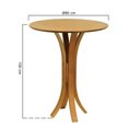 Ver imagem 3 de Mesa Bistrô Valencia 4 Lugares Redonda Madeira Maciça Amêndoa Decorise