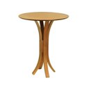 Ver imagem 1 de Mesa Bistrô Valencia 4 Lugares Redonda Madeira Maciça Amêndoa Decorise