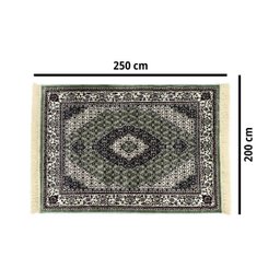 1 Tapete Belga Sala de Estar Sofá Grande Es Cl 200 X 250 D4 - D4cla Verde Branco Vermelho - Classico - 4