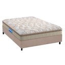 Ver imagem 1 de Cama Box Casal: Colchão Espuma D45 Probel Guarda Costas + Base CRC Suede Clean(138x188)
