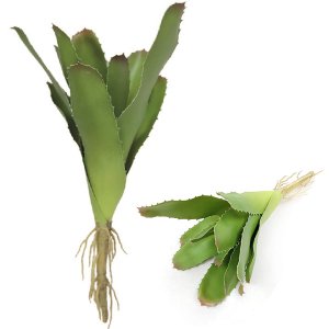 Kit 8 Peças Bromélia Planta Artificial Verde 28cm 20 Folhas