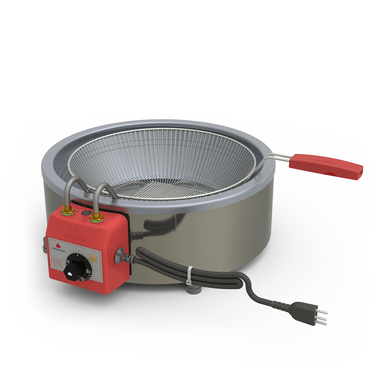 TACHO ELÉTRICO PARA FRITURA 7L - AÇO INOX COM CESTO REMOVÍVEL - PR-70E - PROGÁS - 1