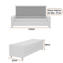 Ver imagem 4 de Puff Baú Calçadeira 140cm Heste Courino Cinza - Sallar Home