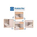 Ver imagem 2 de Guarda Roupa Casal 2 Portas de Correr (2 C/ Espelho) e 4 Gavetas Ph 1806 Carvalho Nature/off White