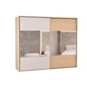 Ver imagem 4 de Guarda Roupa Casal 2 Portas de Correr (2 C/ Espelho) e 4 Gavetas Ph 1806 Carvalho Nature/off White
