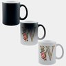 Caneca Mágica Fosca 325ml Y1 Letra W Alfabeto Fofo Flor - 1