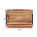 Ver imagem 6 de Bandeja de Madeira com Alça de Metal Retangular 40cm - Oikos