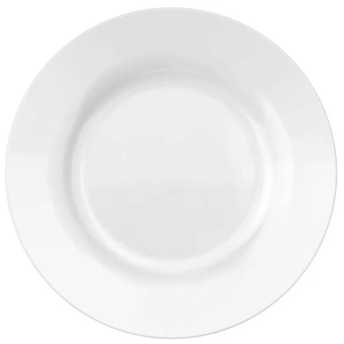 Jogo 12 Pratos de Sobremesa 19cm Opaline Menu Nadir Figueiredo em Vidro Temperado Branco - 6