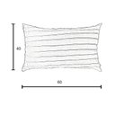 Ver imagem 4 de Capa para Almofada Drapeada Line em Veludo Retangular 60x40 Cor:terracota