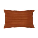 Ver imagem 1 de Capa para Almofada Drapeada Line em Veludo Retangular 60x40 Cor:terracota
