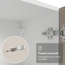 Ver imagem 7 de Cristaleira Suspensa 70 Cm 2 Portas de Vidro Branco/crema Vik Madesa Branco/crema