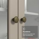 Ver imagem 6 de Cristaleira Suspensa 70 Cm 2 Portas de Vidro Branco/crema Vik Madesa Branco/crema