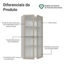 Ver imagem 4 de Cristaleira Suspensa 70 Cm 2 Portas de Vidro Branco/crema Vik Madesa Branco/crema