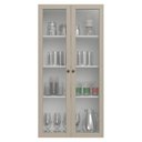 Ver imagem 5 de Cristaleira Suspensa 70 Cm 2 Portas de Vidro Branco/crema Vik Madesa Branco/crema