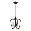 Ver imagem 4 de Lustre Luminária Pendente Teto Tipo Lampião 3 Bocais Colonial Ouro Velho