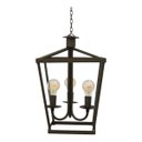 Ver imagem 5 de Lustre Luminária Pendente Teto Tipo Lampião 3 Bocais Colonial Ouro Velho
