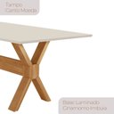 Ver imagem 7 de Conjunto de Mesa Jantar Bellini Tampo 180cm Laqueado Canto Moeda 6 Cadeiras Off White Âmbar/Imbuia Natural/Cinamomo Imbuia/Laqueado Marrom