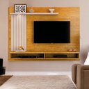 Ver imagem 1 de Painel para TV até 60 Elite 180cm MDF MDP com Iluminação LED Naturalle e Off White Carmolar Mó