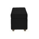 Ver imagem 4 de Recamier Bau Paris 1,40m Suede Preto - Clique Decor Clique decorações