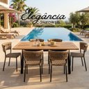 Ver imagem 5 de Kit 4 Cadeiras Jardim Corda Náutica Alumínio Pintura Eletrostática Área Gourmet Varanda Piscina Rami