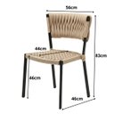 Ver imagem 3 de Kit 4 Cadeiras Jardim Corda Náutica Alumínio Pintura Eletrostática Área Gourmet Varanda Piscina Rami