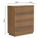 Ver imagem 4 de Cômoda Madesa 4 Gavetas - Rustic