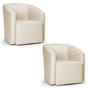 Ver imagem 2 de Poltrona Decorativa Base Giratória Kit 2 Stella Max Sintético D03 - D’Rossi