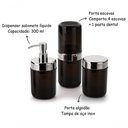 Ver imagem 3 de Kit para Pia Banheiro Acessórios Lavabo Acquaset Onix 3 Peça