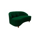 Ver imagem 4 de Namoradeira Sofá Feijão Cancún 130cm Orgânica Bouclé Verde