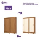 Ver imagem 2 de Guarda Roupa Solteiro 02 Portas de Correr 02 Gavetas Kevin Cinamomo Off White - Henn - Briz