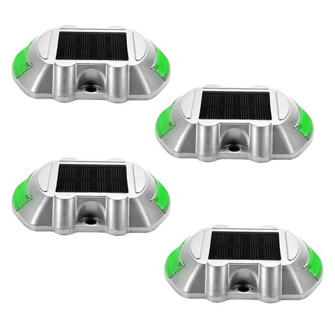 Tacha Solar Kit 4 Uni Olho de Gato Sinalizaçao Viaria Estrada Rodovia Obra Trafego Veiculos Seguranç