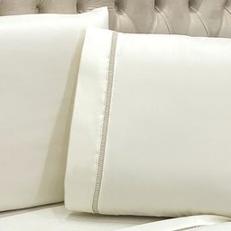 Jogo de Cama Lençol King Realce Percal 400 Fios 4 Peças - Palha - 3