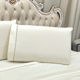 Jogo de Cama Lençol King Realce Percal 400 Fios 4 Peças - Palha - 2