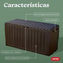 Ver imagem 2 de Baú Caixa Organizadora Multiuso Grande 270 Litros Marvel Marrom Keter