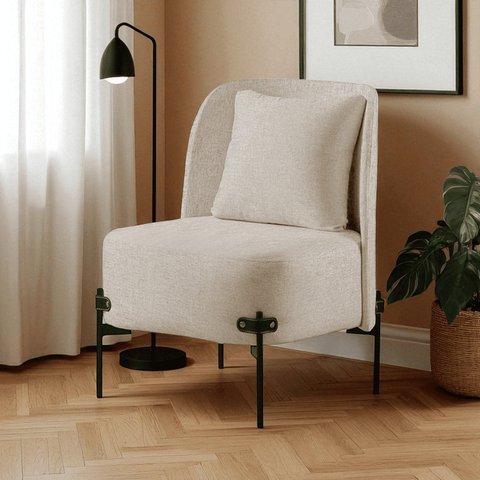 Poltrona para Sala de Estar Madeira Maciça Castellar Móbile Aurora Luxo