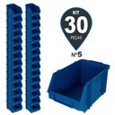 Ver imagem 3 de Kit Com 30 Gaveteiros de Plástico Organizador Bin Nº 5 - Azul CaixaPlast
