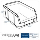 Ver imagem 2 de Kit Com 30 Gaveteiros de Plástico Organizador Bin Nº 5 - Azul CaixaPlast