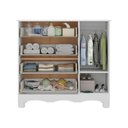 Ver imagem 5 de Cômoda Infantil 95cm 1 Porta com Vidro e 4 Gavetas Luna Multimóveis Mp4414 Branco