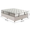 Cama Box Baú Casal King Colchão Molas Ensacadas Gazin com Pillow Veneza 193x203x71cm Branco/marrom - 5