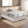 Cama Box Baú Casal King Colchão Molas Ensacadas Gazin com Pillow Veneza 193x203x71cm Branco/marrom - 4