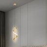 Luminária Pendente de Led Espiral Luxo Moderno Dourado Preto - 7