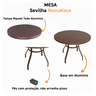 Conjunto de Mesa Piscina com Guarda Sol Resistente Sol Chuva Maresia - 3