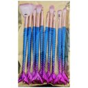 Ver imagem 4 de Pincel Sereia Kit 10 Peças Maquiagem Mermaid Make Up Sombra Delineador