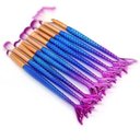 Ver imagem 2 de Pincel Sereia Kit 10 Peças Maquiagem Mermaid Make Up Sombra Delineador