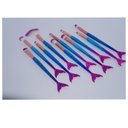 Ver imagem 3 de Pincel Sereia Kit 10 Peças Maquiagem Mermaid Make Up Sombra Delineador